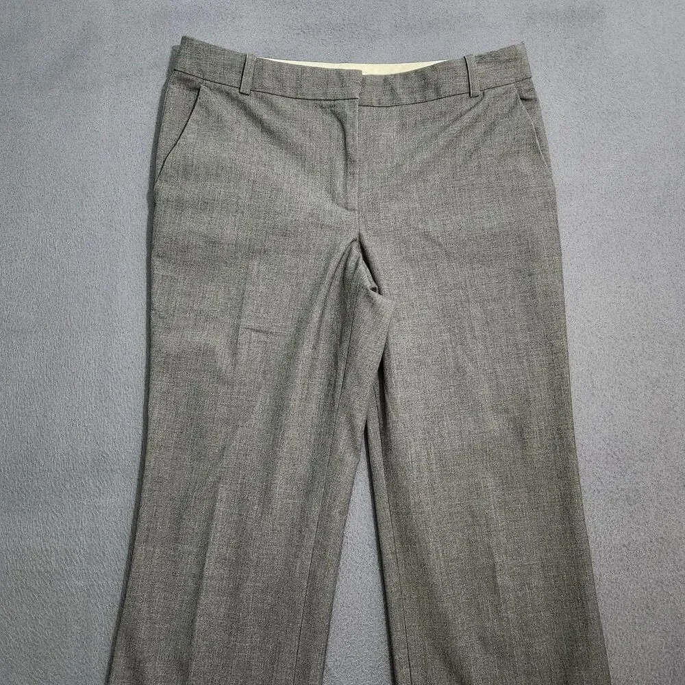 Ann Taylor LOFT Dress Pants Women 4 Gray Ann Mid Rise Straight Leg